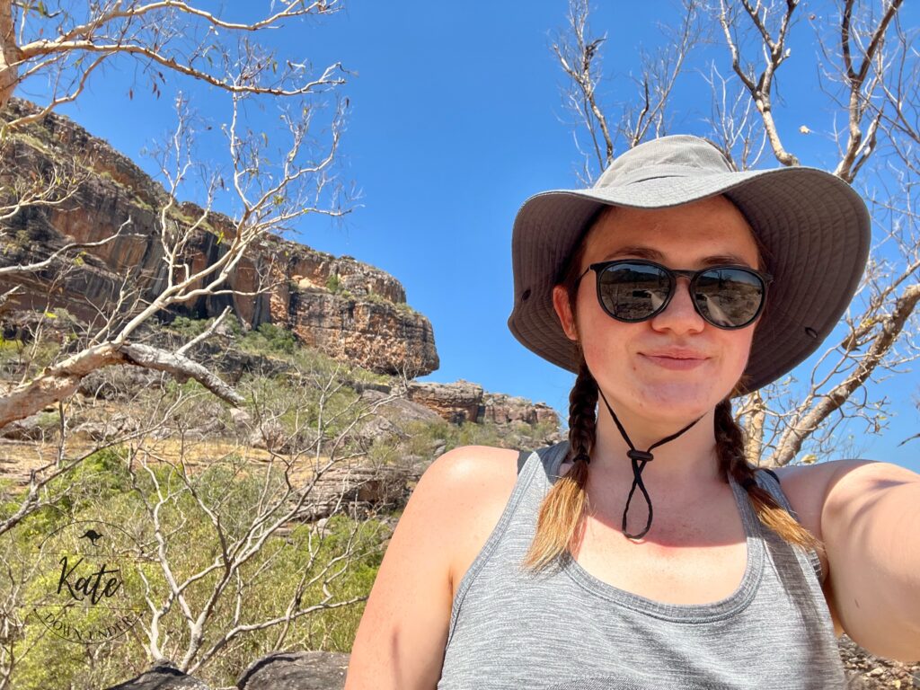 Kate at Nourlangie rock art site