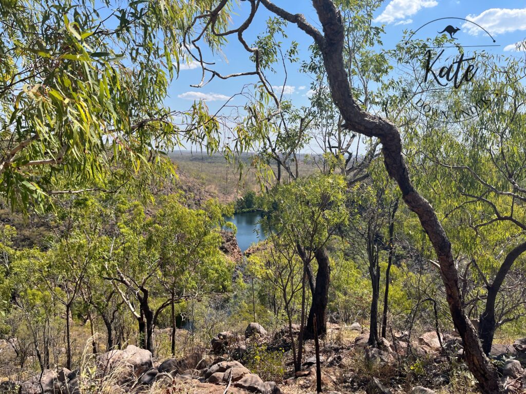 The upper pool of Edith Falls, as viewed from Leliyn trail