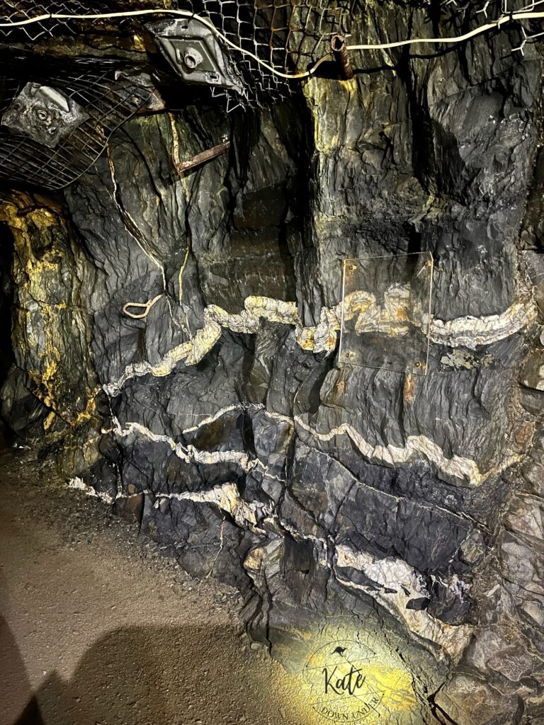 Gold/Quartz veining in the rock below the surface of Bendigo, VIC